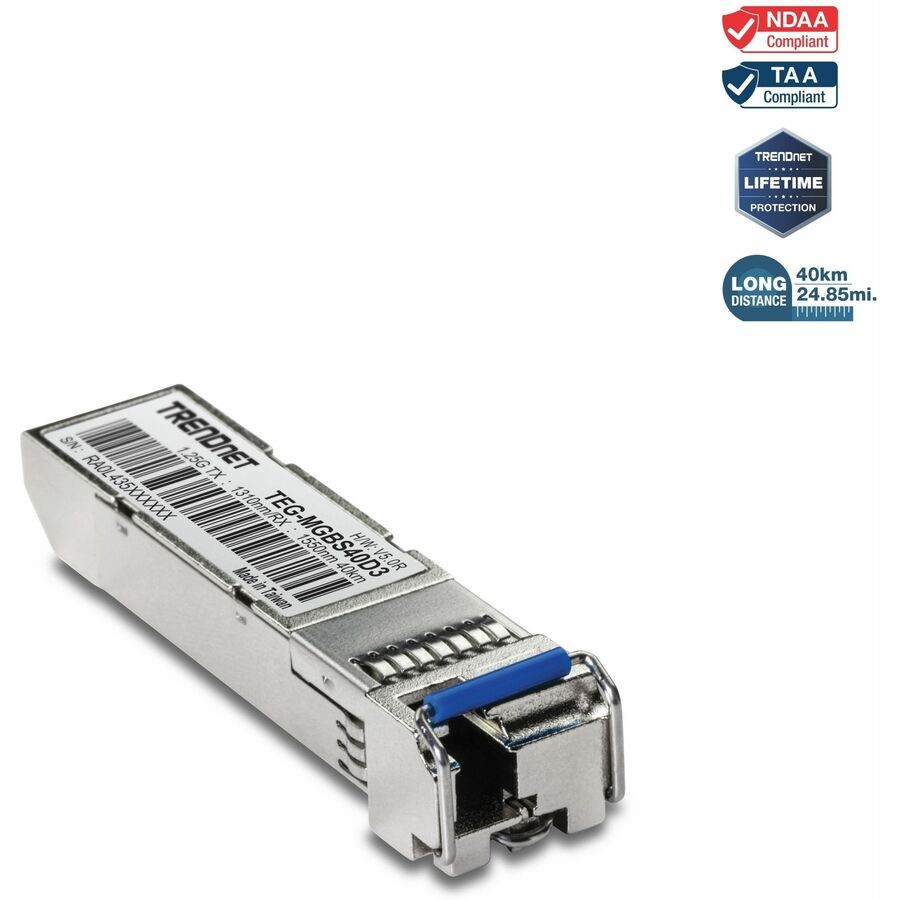 TRENDnet Mini-GBIC Dual Wavelength Single-Mode LC Module 1310/1550 TEGMGBS40D3