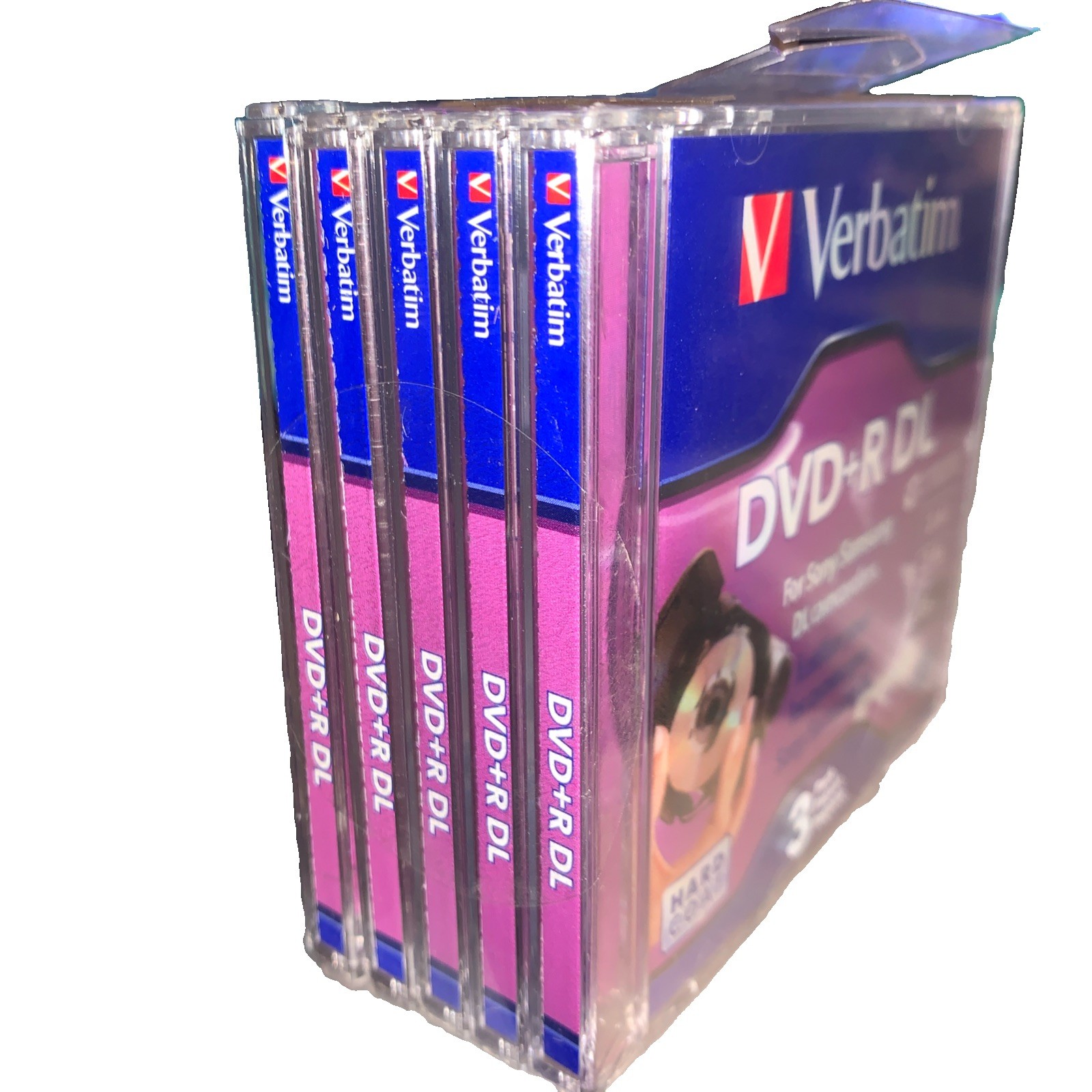 5-Pack Mini Verbatim 2.6 GB 2.4X DVD+R DL Recordable Double Layer Disc
