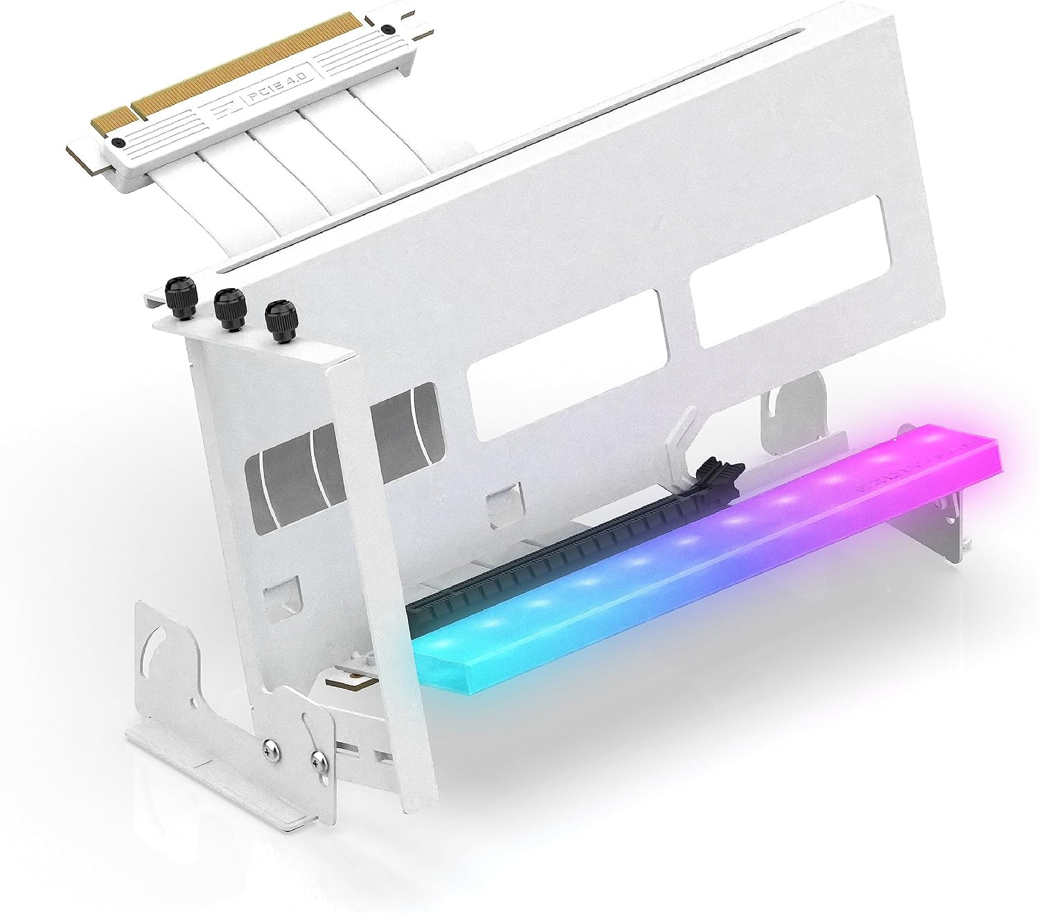Pcie 4.0 GPU Mount Bracket with ARGB LED Module, Multi-Angle Adjustment with All
