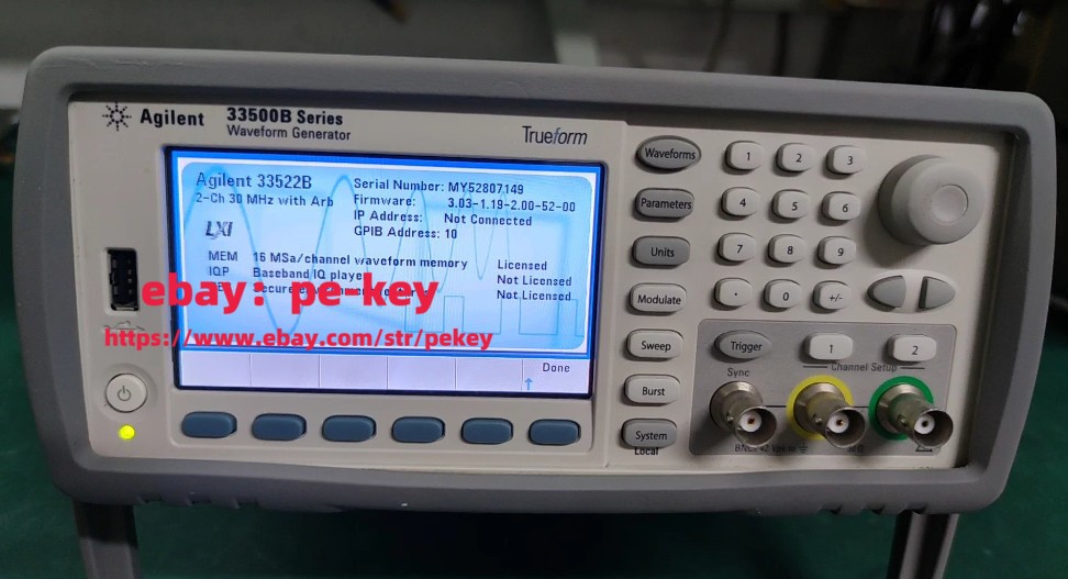 1PC USED Keysight Agilent 33522B 33500B Series Waveform Generator