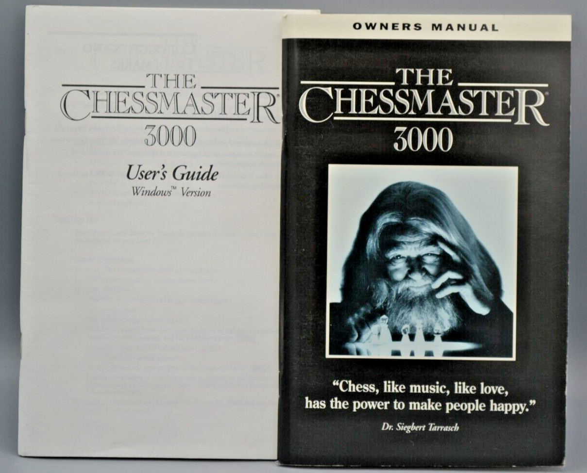 Vintage Chessmaster 3000 Computer Game Manual And User Guide (1991)