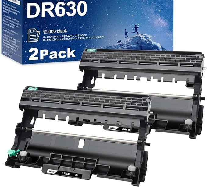 DR630 Drum Unit (2-Pack) for Brother HL/MFC Printers Not Toner New Sealed