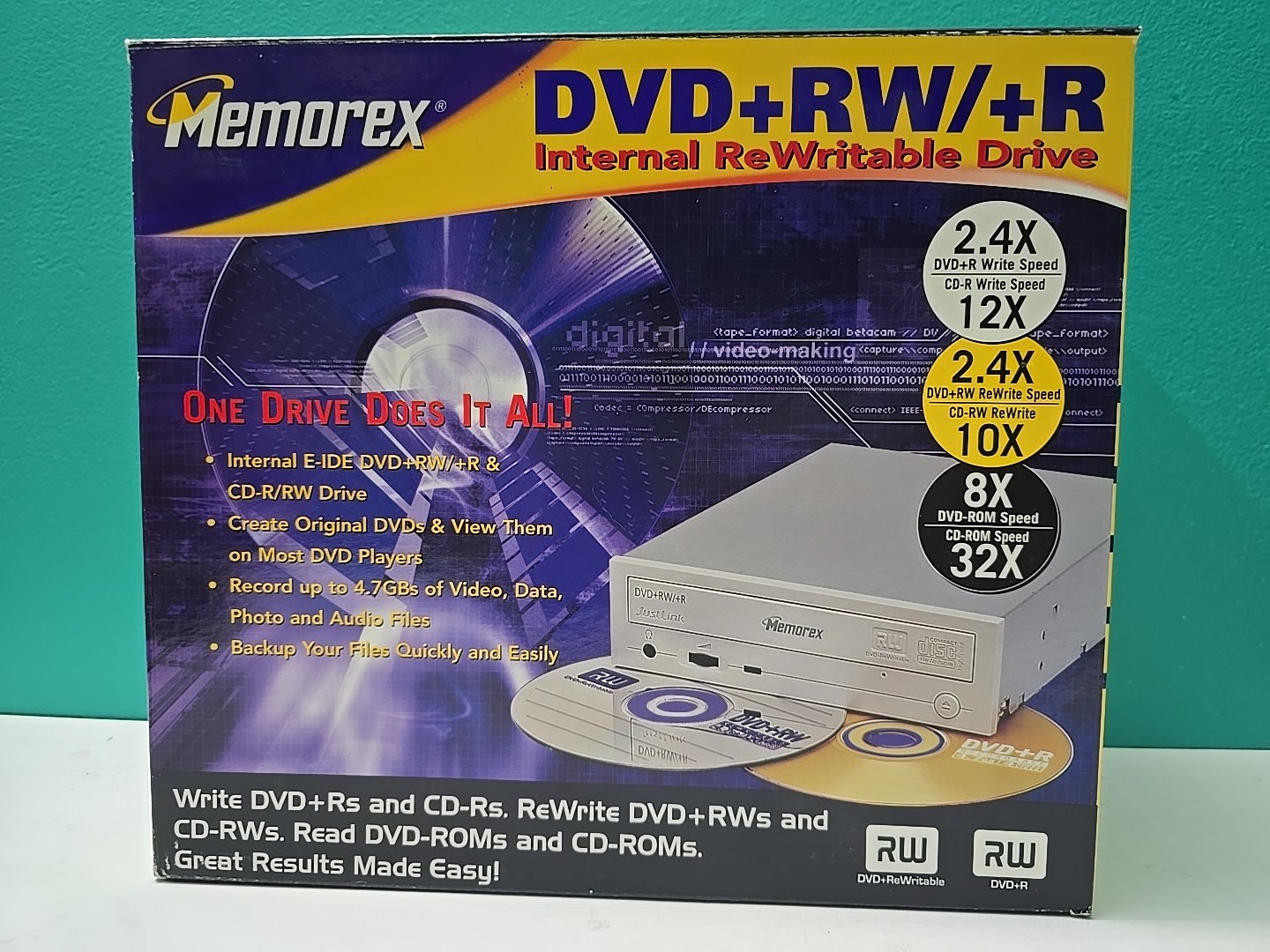 Memorex 3202-3251 DVD + RW/+R CD-R/Rw-Rewritable Internal Drive. Backup files