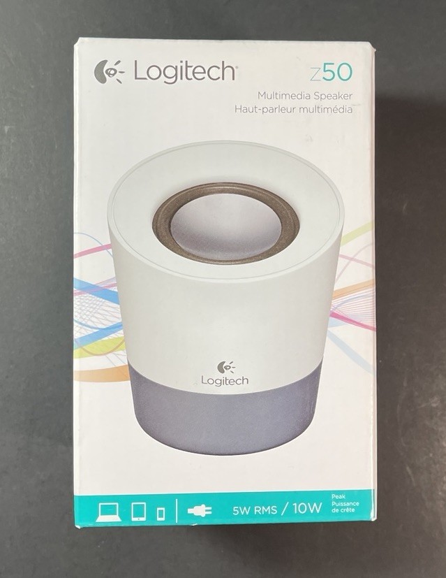 Logitech Multimedia 3.5mm Jack Wired Speaker Z50 [ White ] NEW