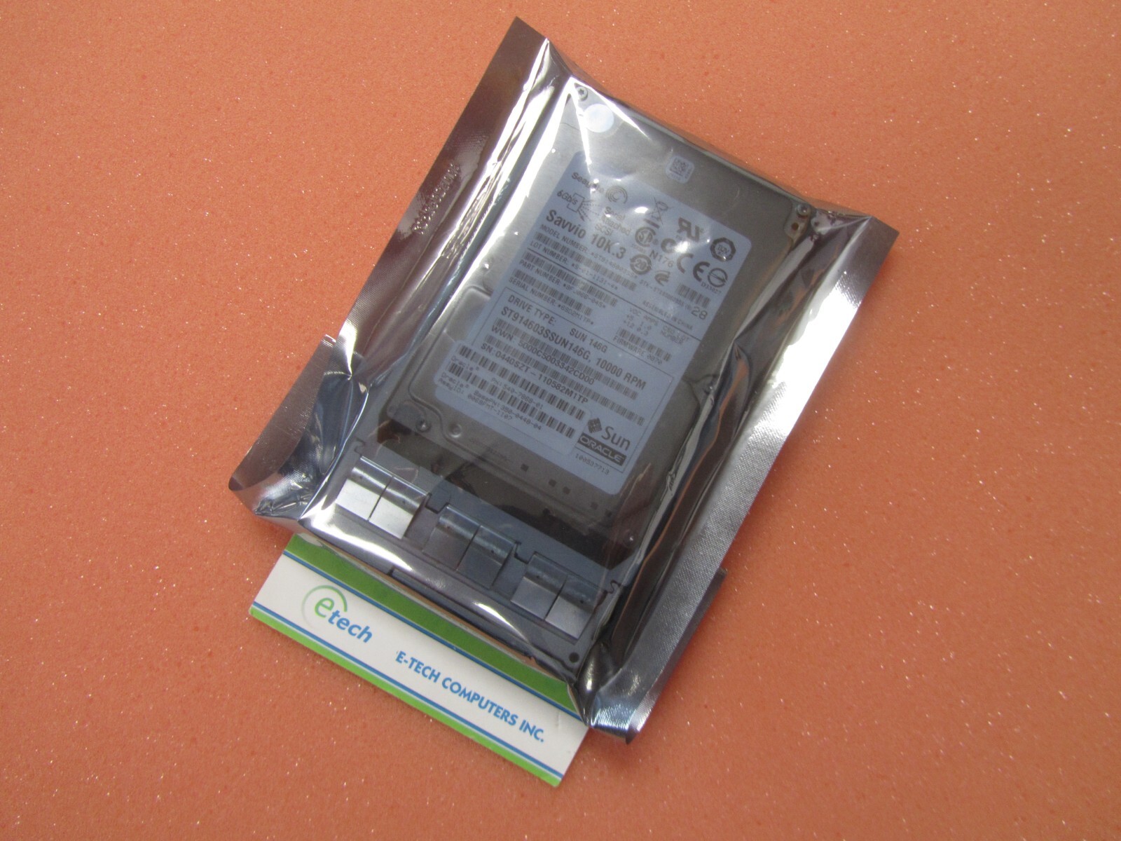 Sun Oracle Seagate ST914603SSUN146G 146GB 2.5 6Gb/s SAS HD, PN 390-0448 540-7868
