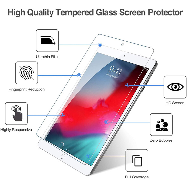 Glass Pro+ For IPad Pro 12.9 No Button Premium Tempered Glass Screen Protector