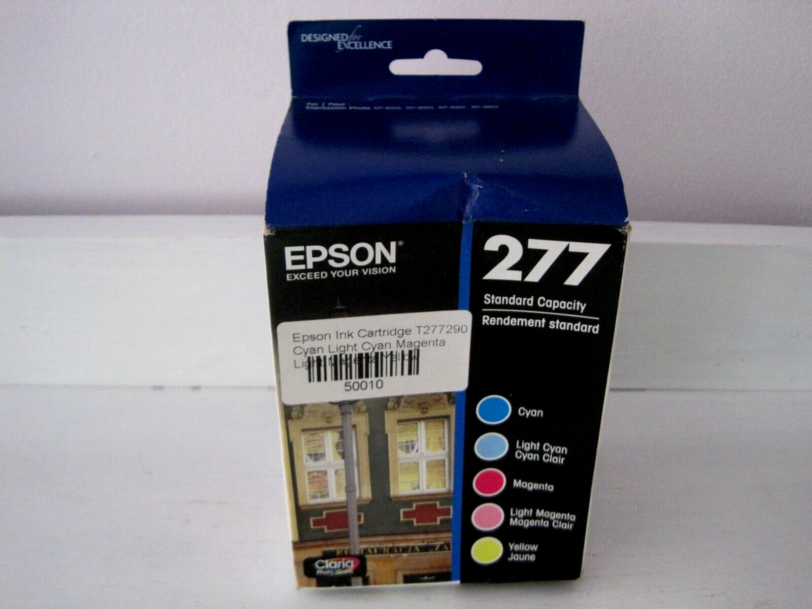 New EPSON 277 Ink Cartridges 5 Pack Cyan-Cyan Light-Magenta-Yellow-Light Magenta