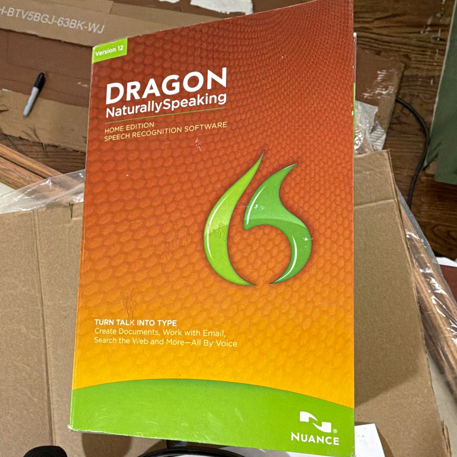 Nuance Dragon NaturallySpeaking Home 12 DVD Windows English