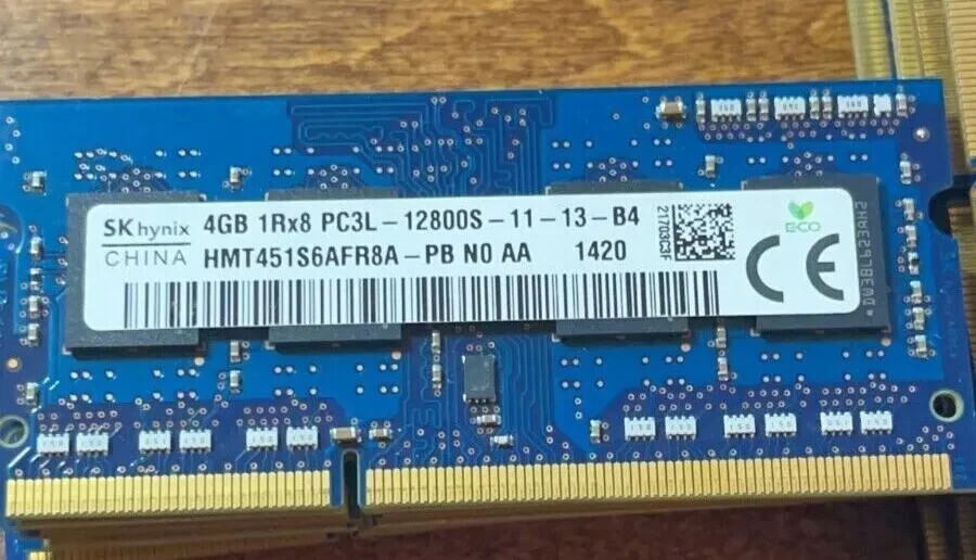 SK Hynix 4GB DDR3 (LOT OF 10) 1Rx8 PC3L-12800S Laptop Memory Ram HMT451S6BFR8A