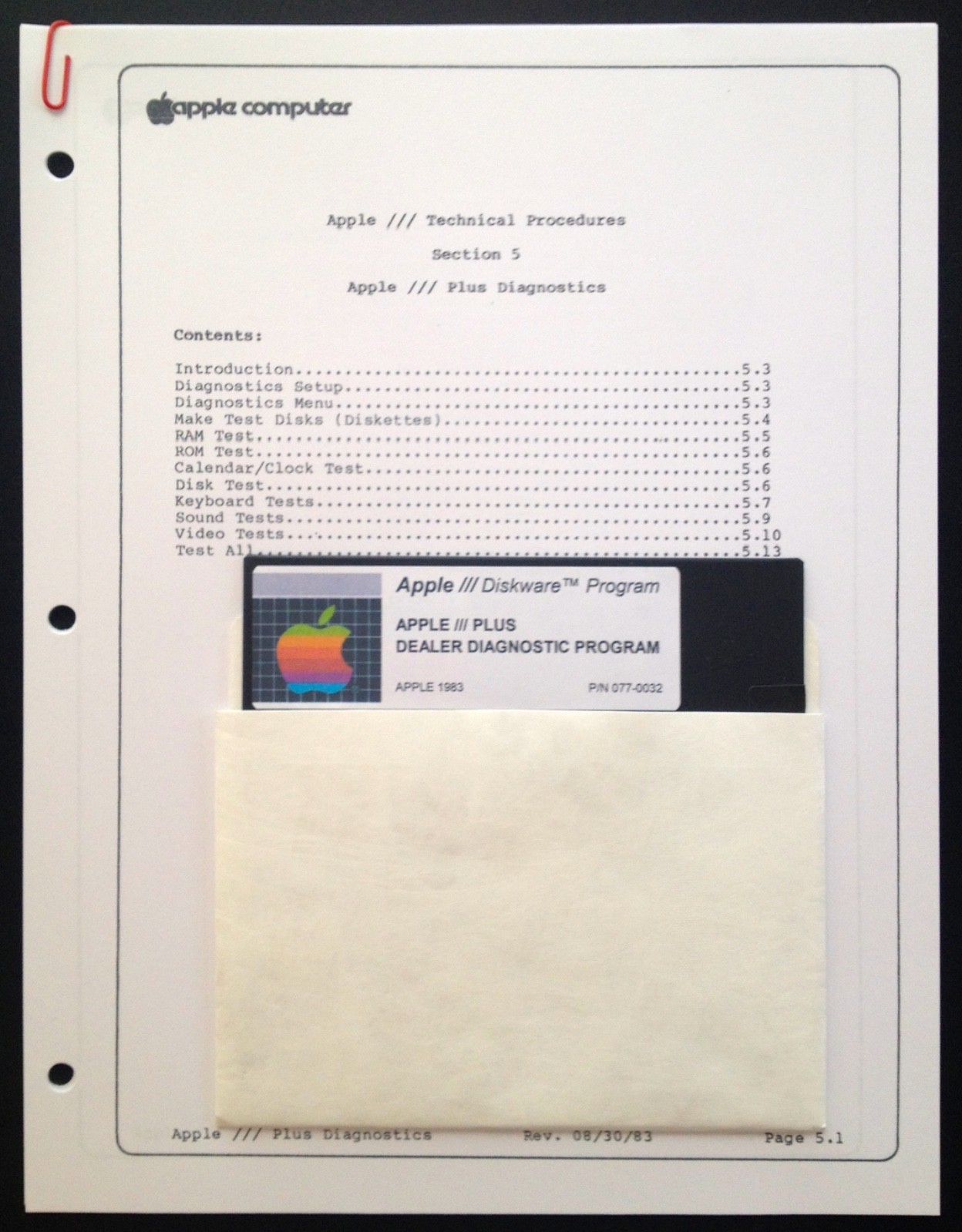 Apple  III Plus Diagnostic Program / Apple III Home Computers