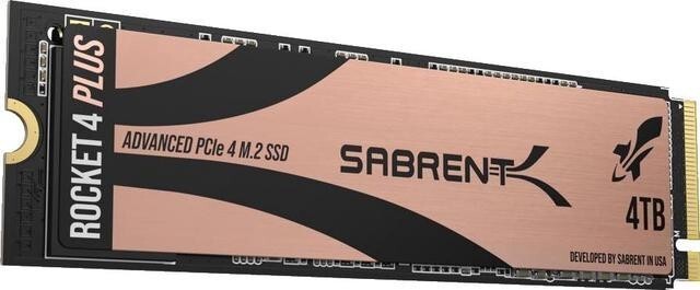 Sabrent Rocket 4 Plus 4TB NVMe 4.0 Gen4 Internal SSD (SB-RKT4P-4TB)