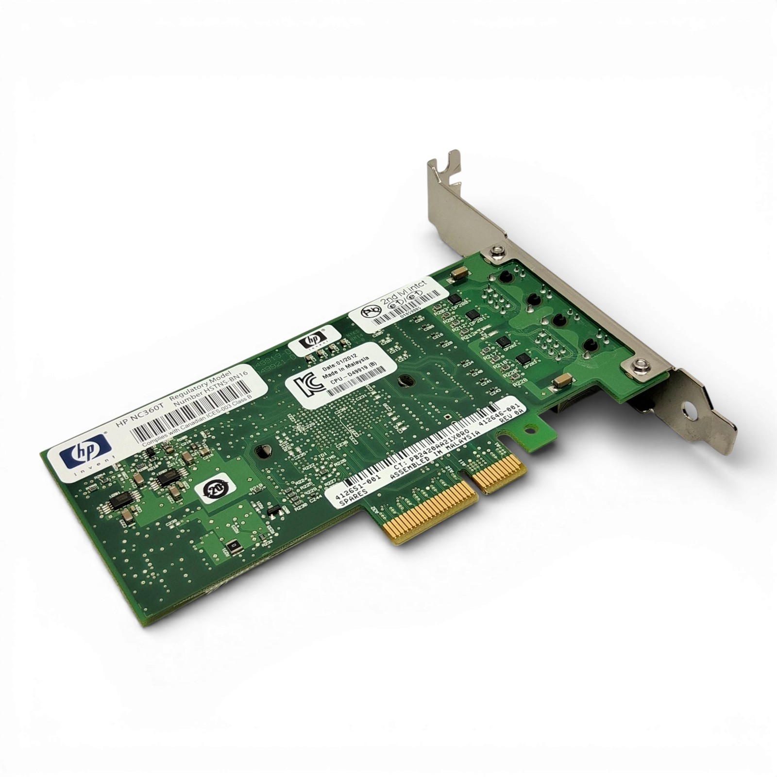HP Intel Dual Gigabit PCI-e Server NIC Card NC360T High Profile 412651-001