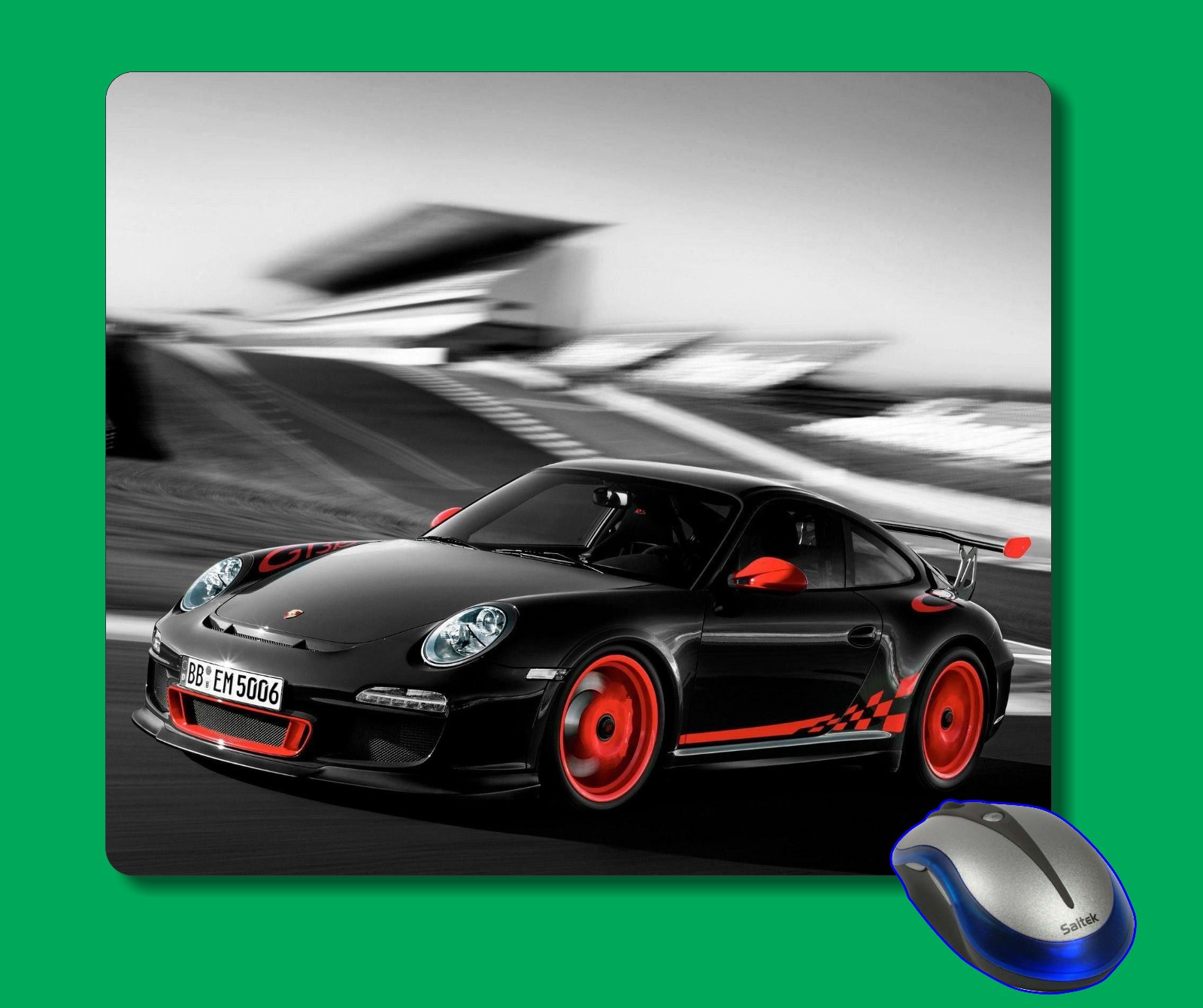 Porsche Computer Black Race Car Mouse Pad Gift po4