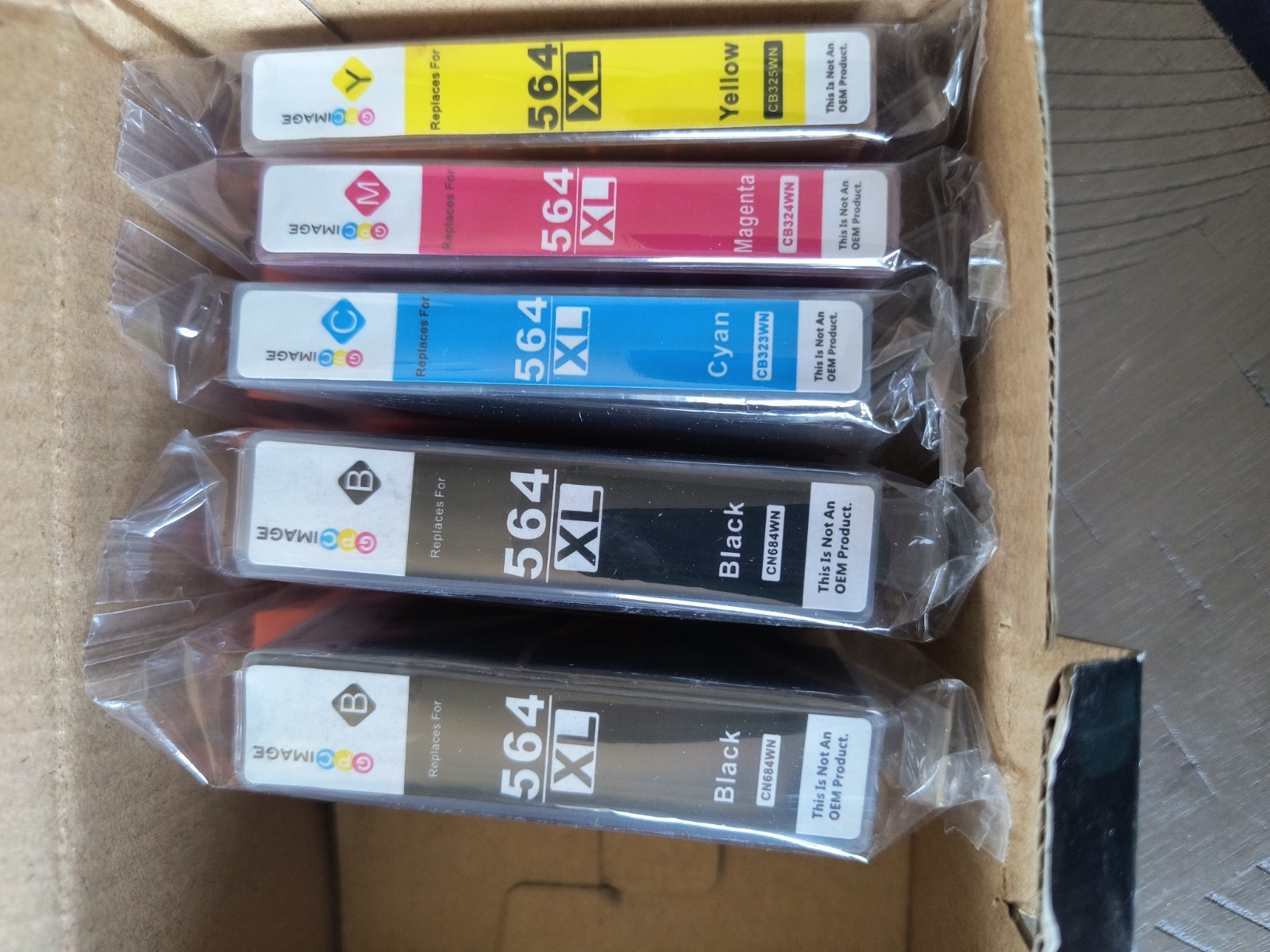 GPC Image 564XL Compatible Ink Cartridges for HP  5 Pack (CMY, 2 Black) Open Box