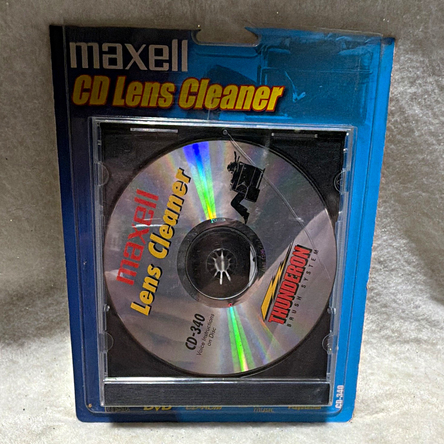 Maxell CD-340 CD Lens Cleaner Cleaning Disc Advanced Angle Brush DVD CD-ROM
