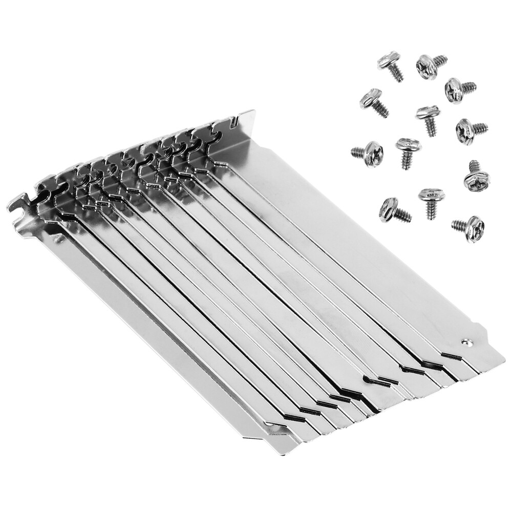 12pcs PCI Slot Cover PCI L Blank Bracket PCI Expansion Blank Plate Supply