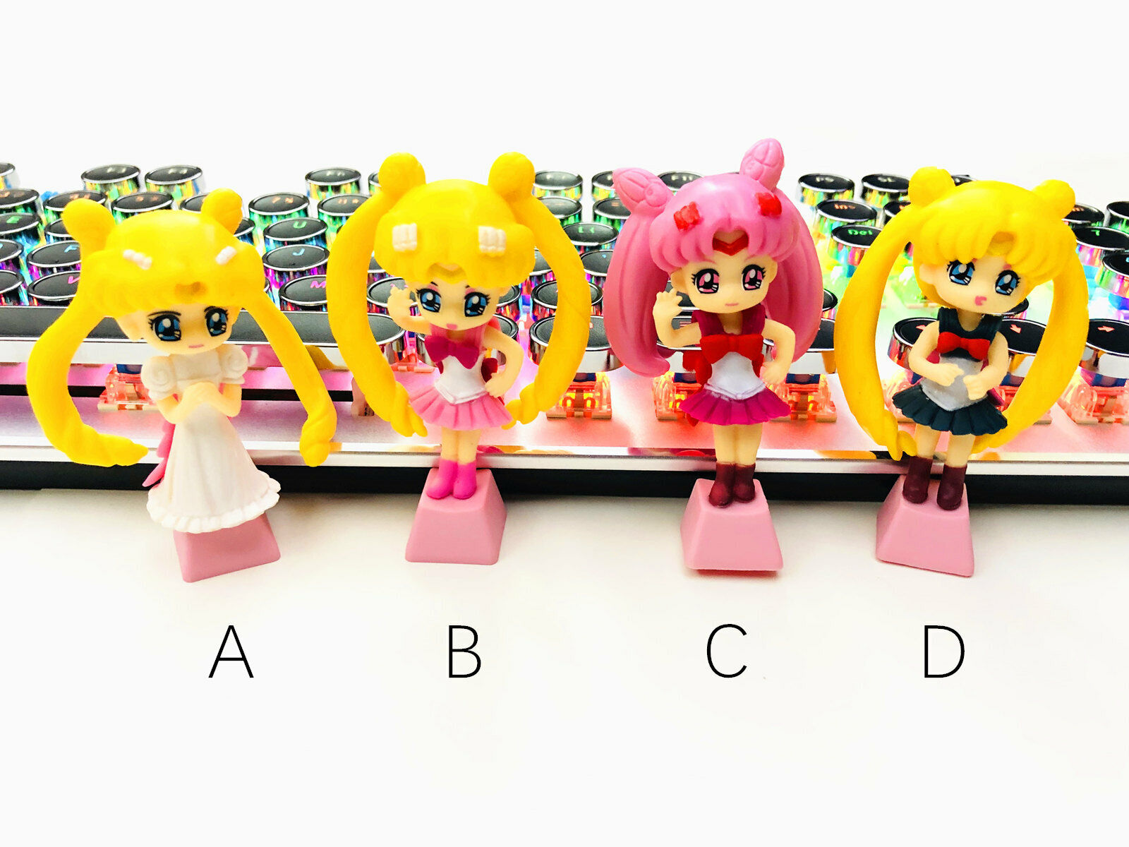 Sailor Moon Anime PBT Keycap Mini Cute Kawaii Keycaps for Cherry MX Keyboard