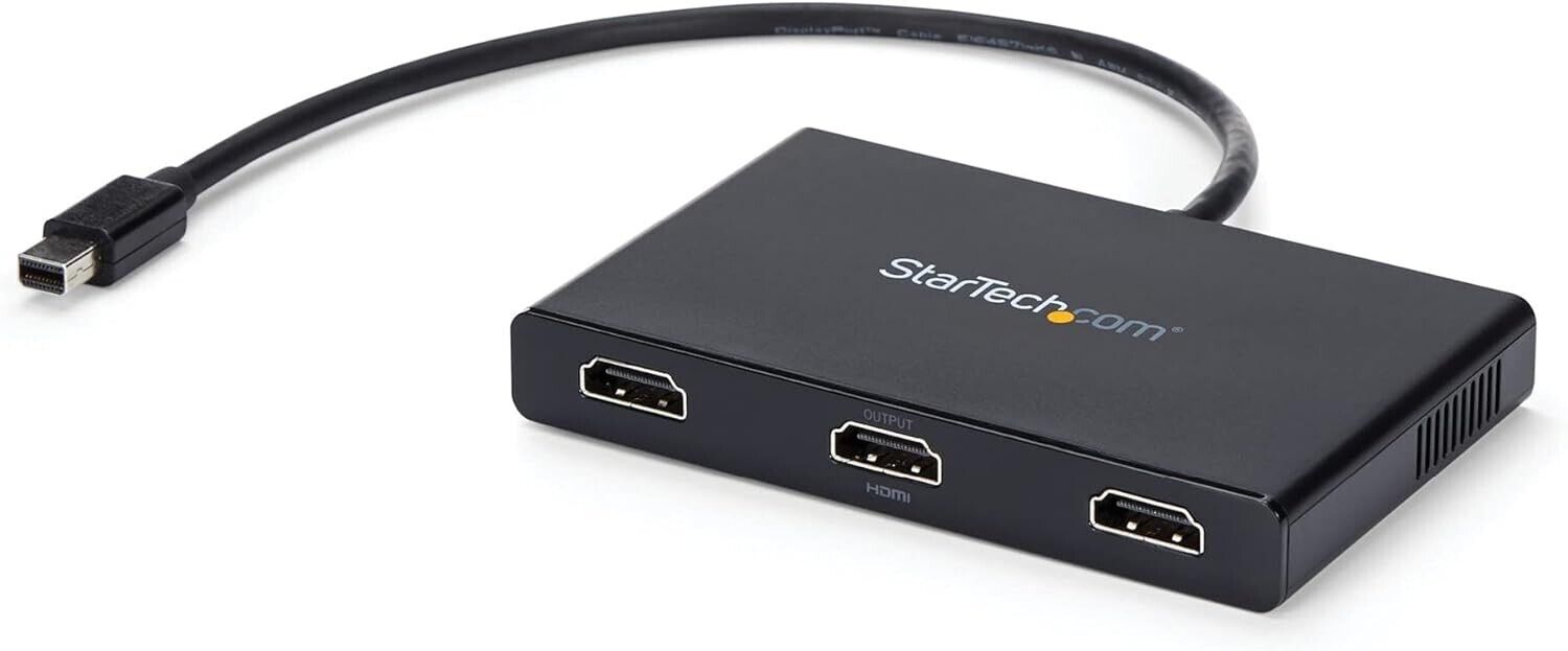 StarTech.com 3 Port Multi Monitor Adapter Mini DisplayPort to 3x HDMI MSTMDP123H