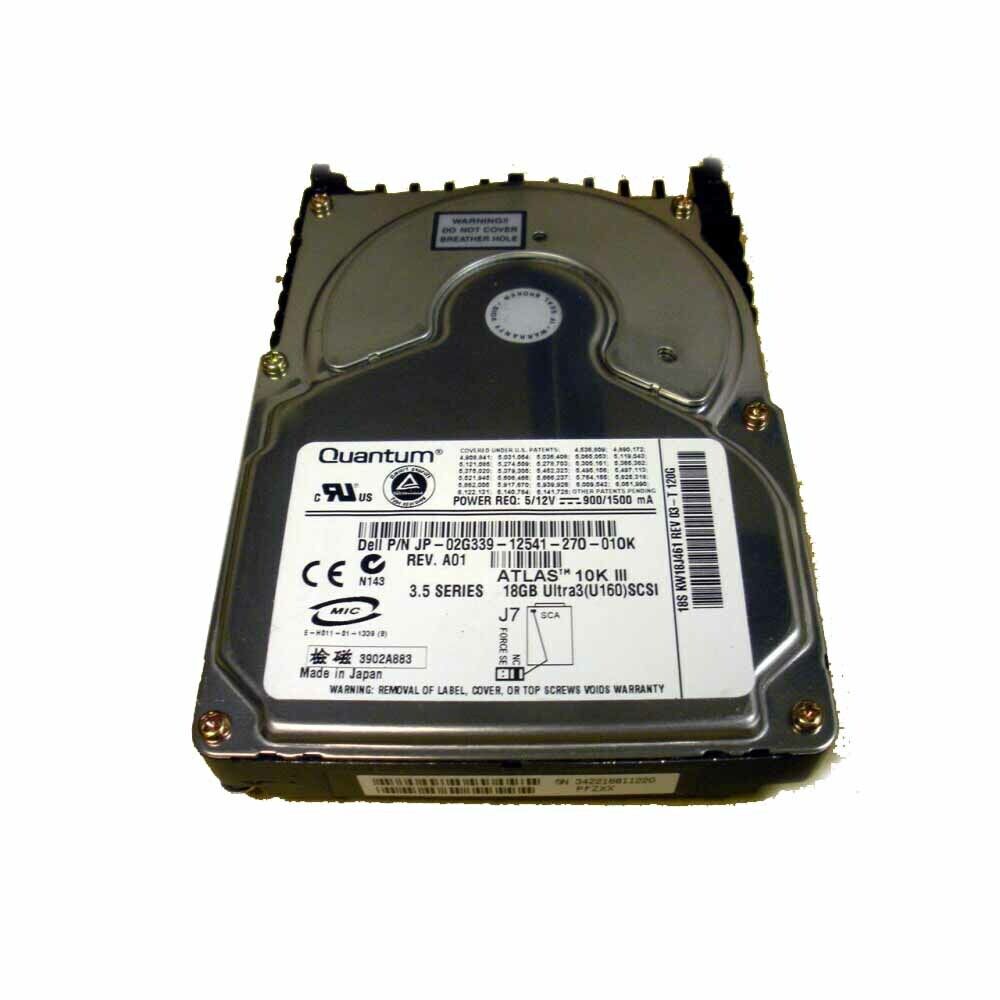 Dell 2G339 Hard Drive 18.2GB 10K SCSI 3.5in U160