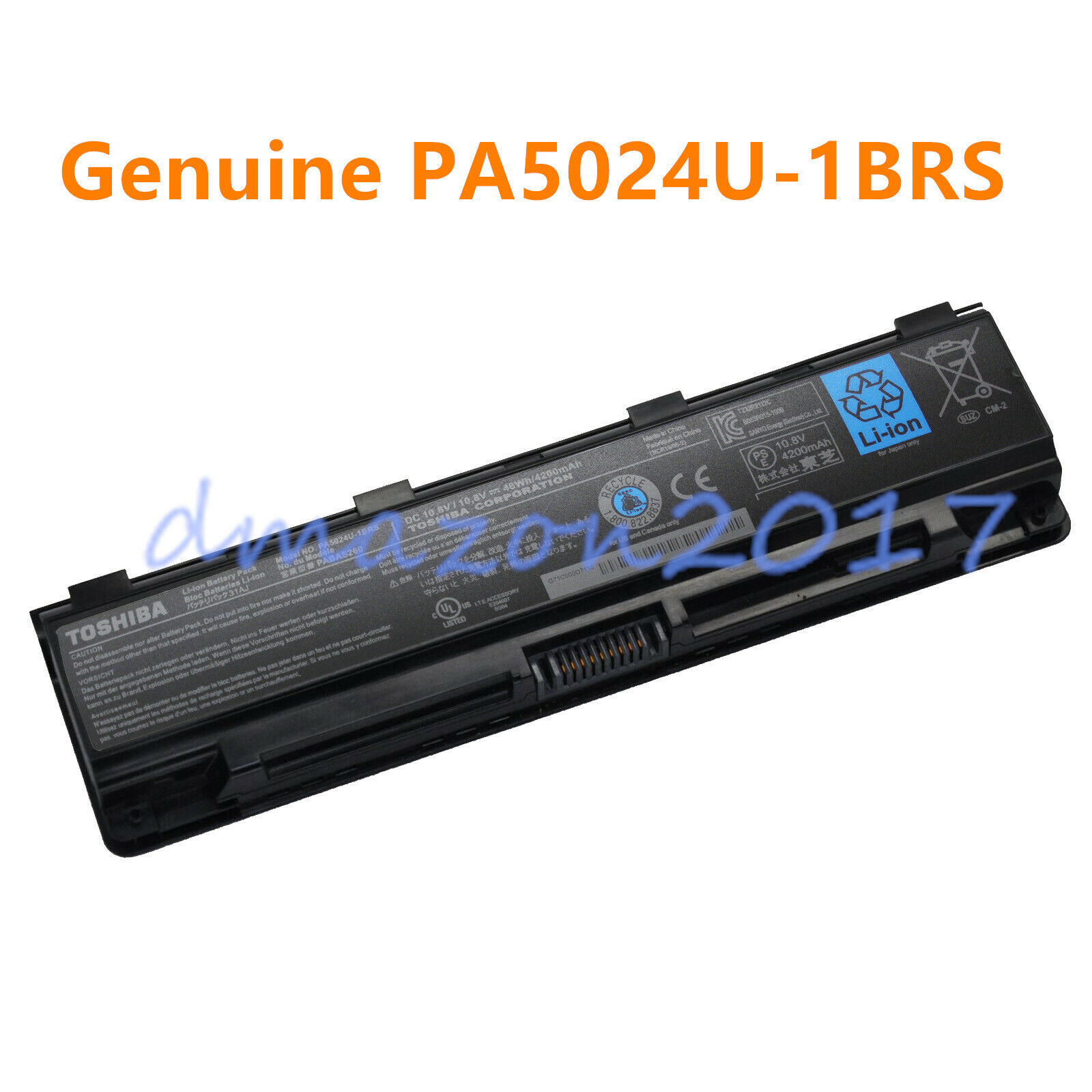 Genuine PA5024U-1BRS Battery For Toshiba Satellite C850 PABAS260 C55T C855D 48WH