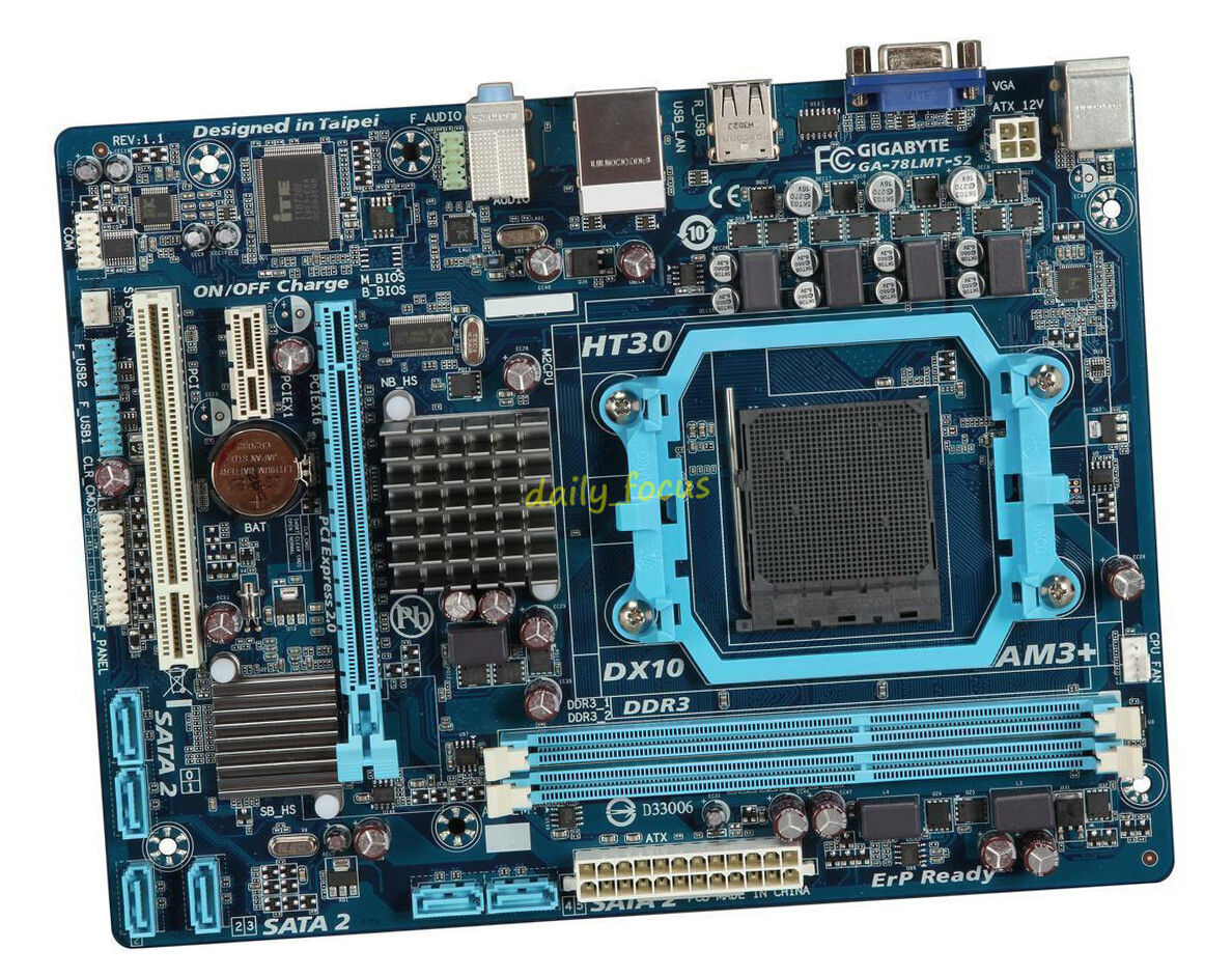 GigaByte GA-78LMT-S2 Motherboard Socket AM3+ DDR3 AMD 760G + ATX