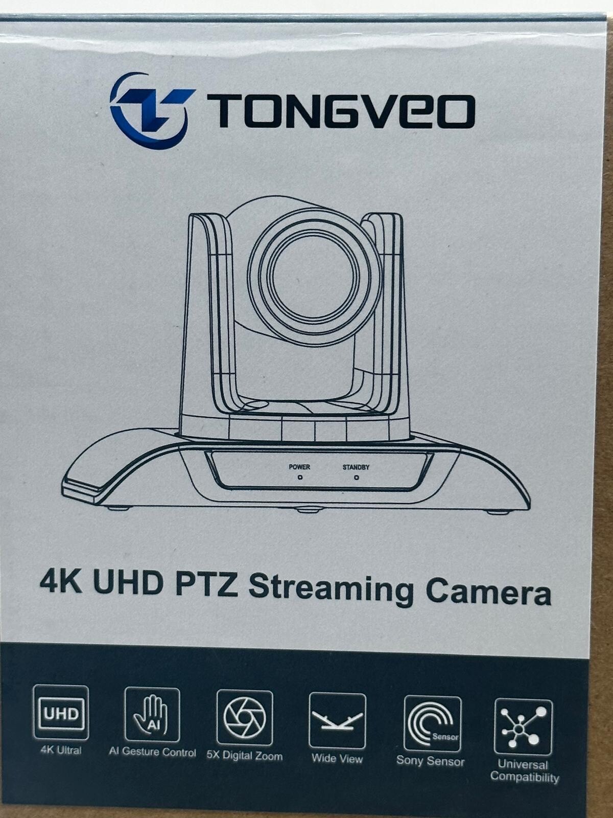 4K Ptz Webcam With Ai-Powered Auto-Tracking, Streaming CameraWith 5X Digital Zoo