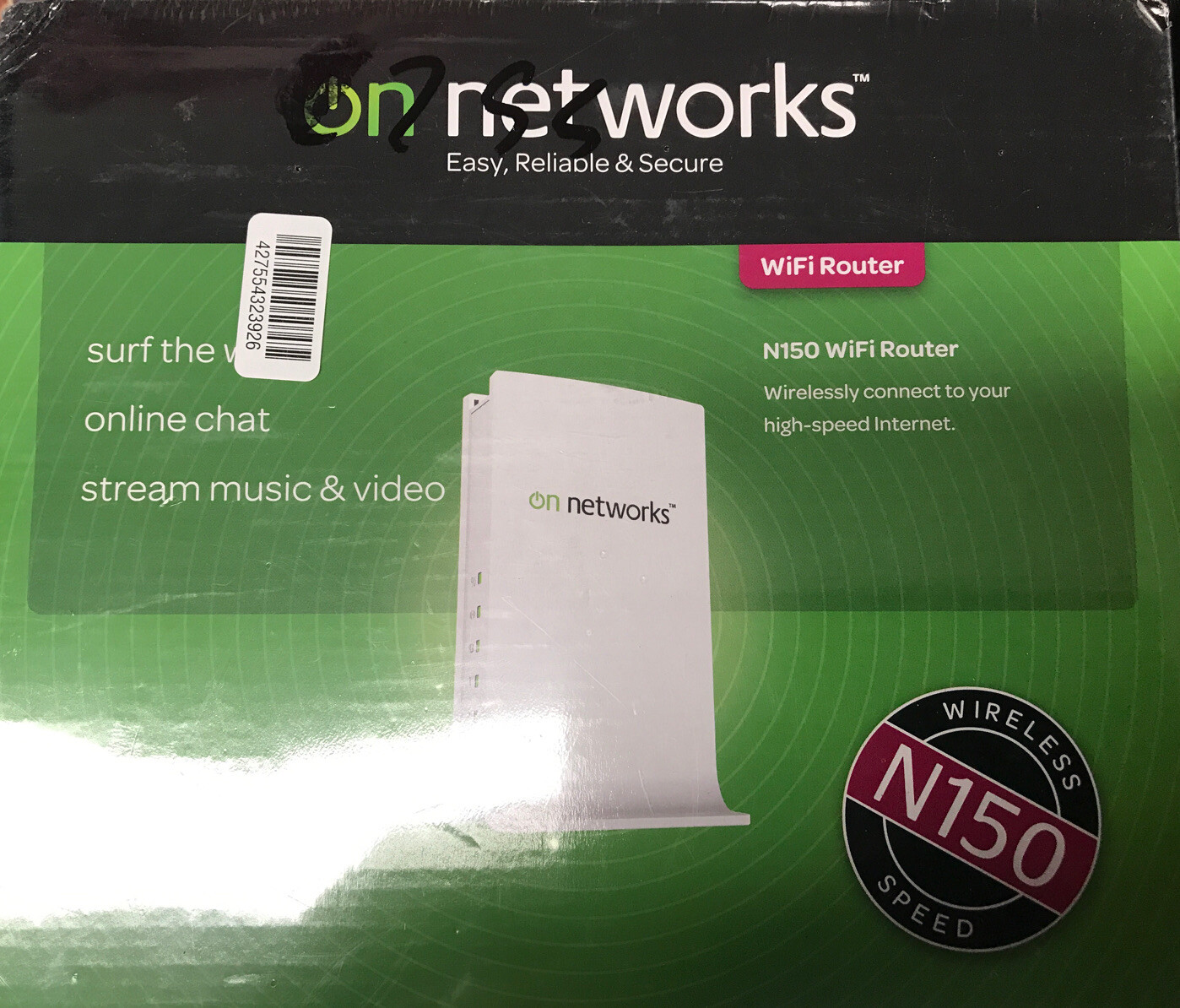 👑 ON Networks N150R-199NAS WiFi Router 🆕 Sealed
