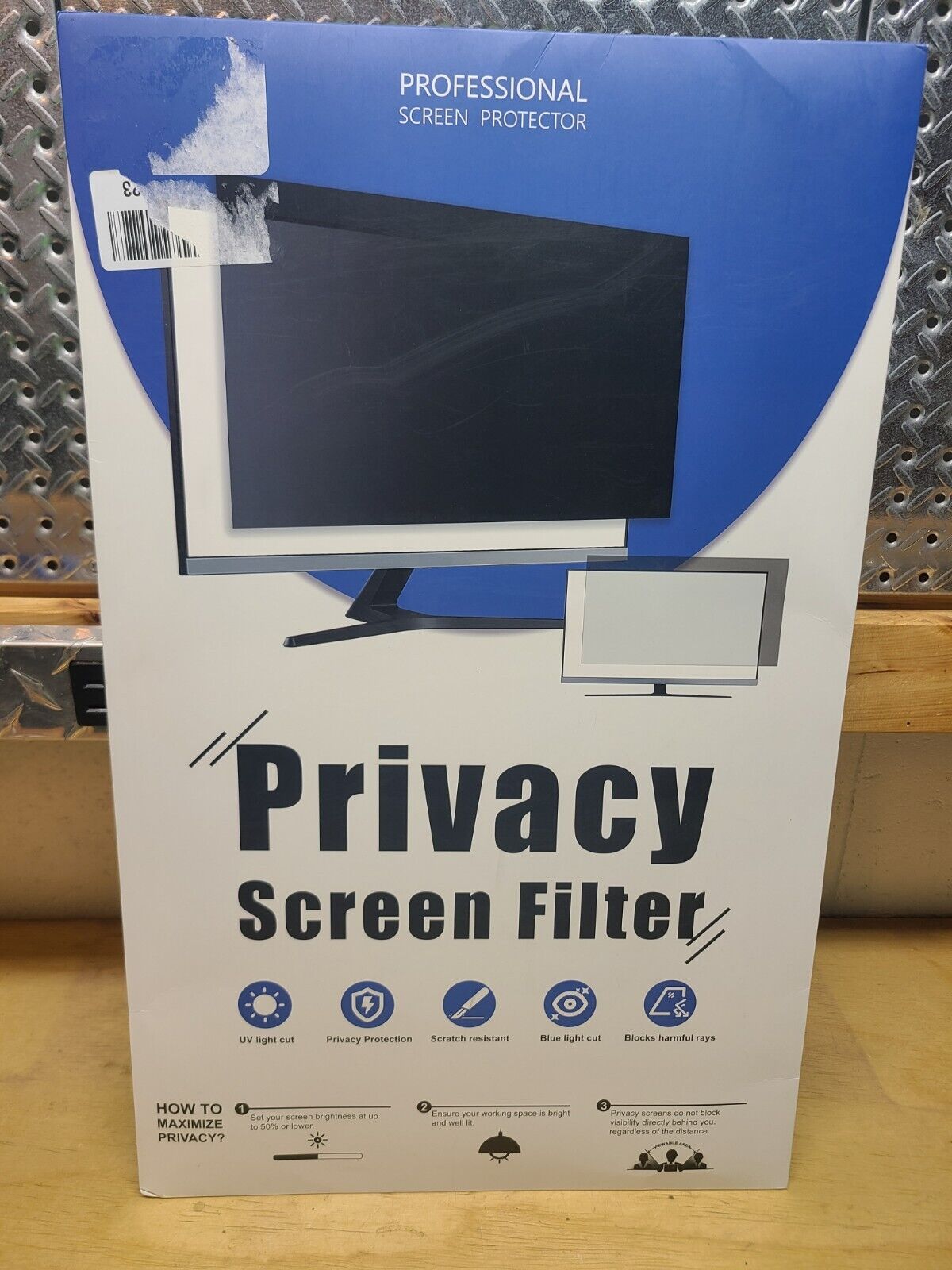 24 Inch Computer Privacy Screen Filter for 16:10 Widescreen Monitor [2-Pack]