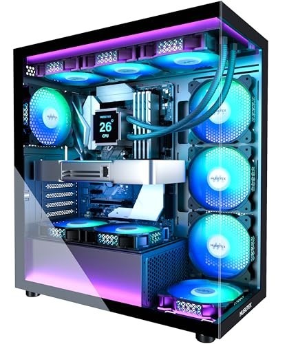 Advanced Gaming PC Case with 7 RGB Fans, Dual Glass Design & Ample Space - K2