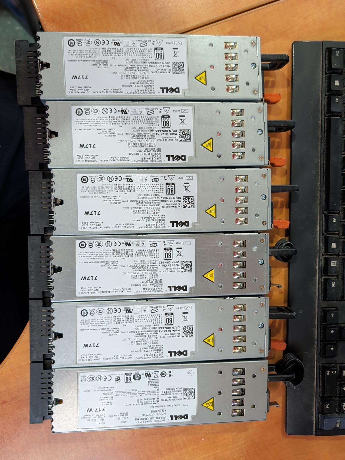 6- Lot Of 5 Dell D717P-SO 717W Power Supply PowerEdge R610 0RN442 And 1 0RCXD0