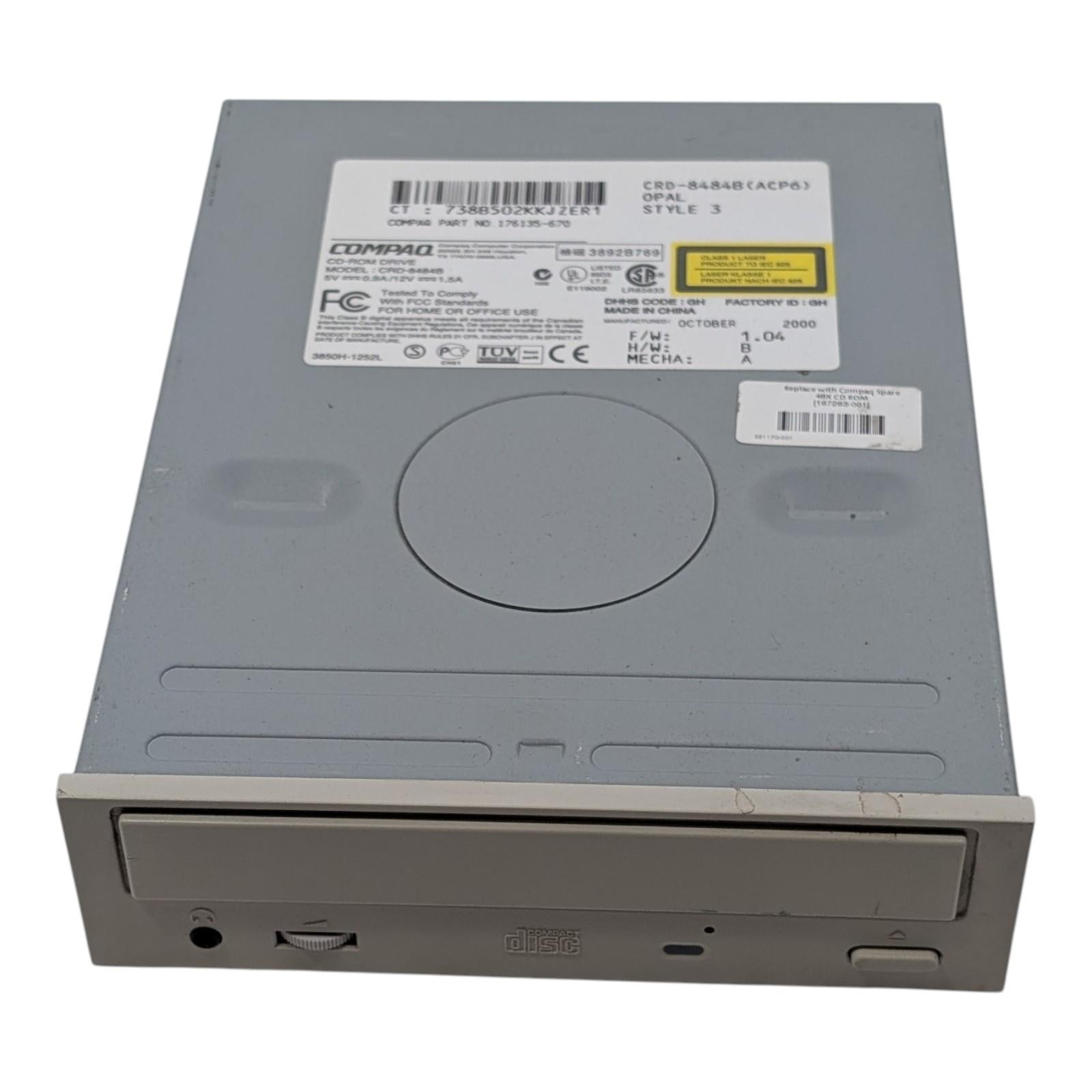 Compaq 176135-670 Model  Crd-8484B Cd-Rom Drive