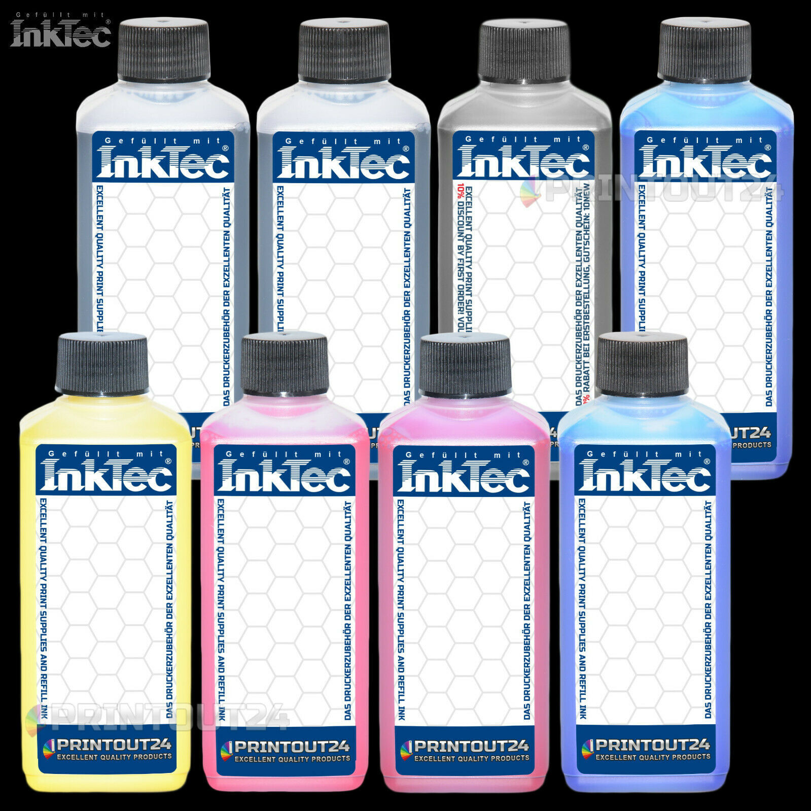 8 X 1L InkTec® Refill Ink For HP70 Designjet Z2100 Z5200 Cartridge