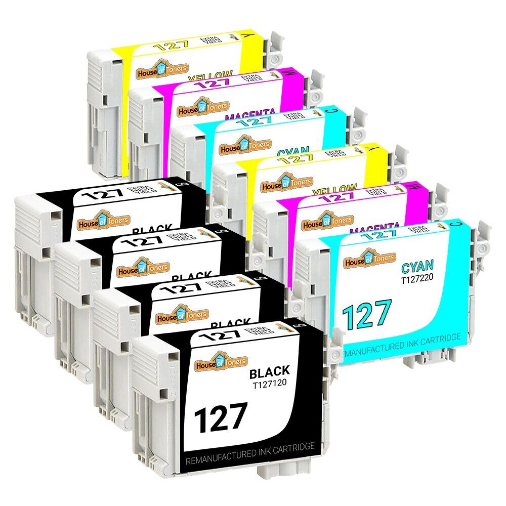 Lot for Epson 127 Ink Cartridge for WorkForce 545 60 630 633 635 645 840 845
