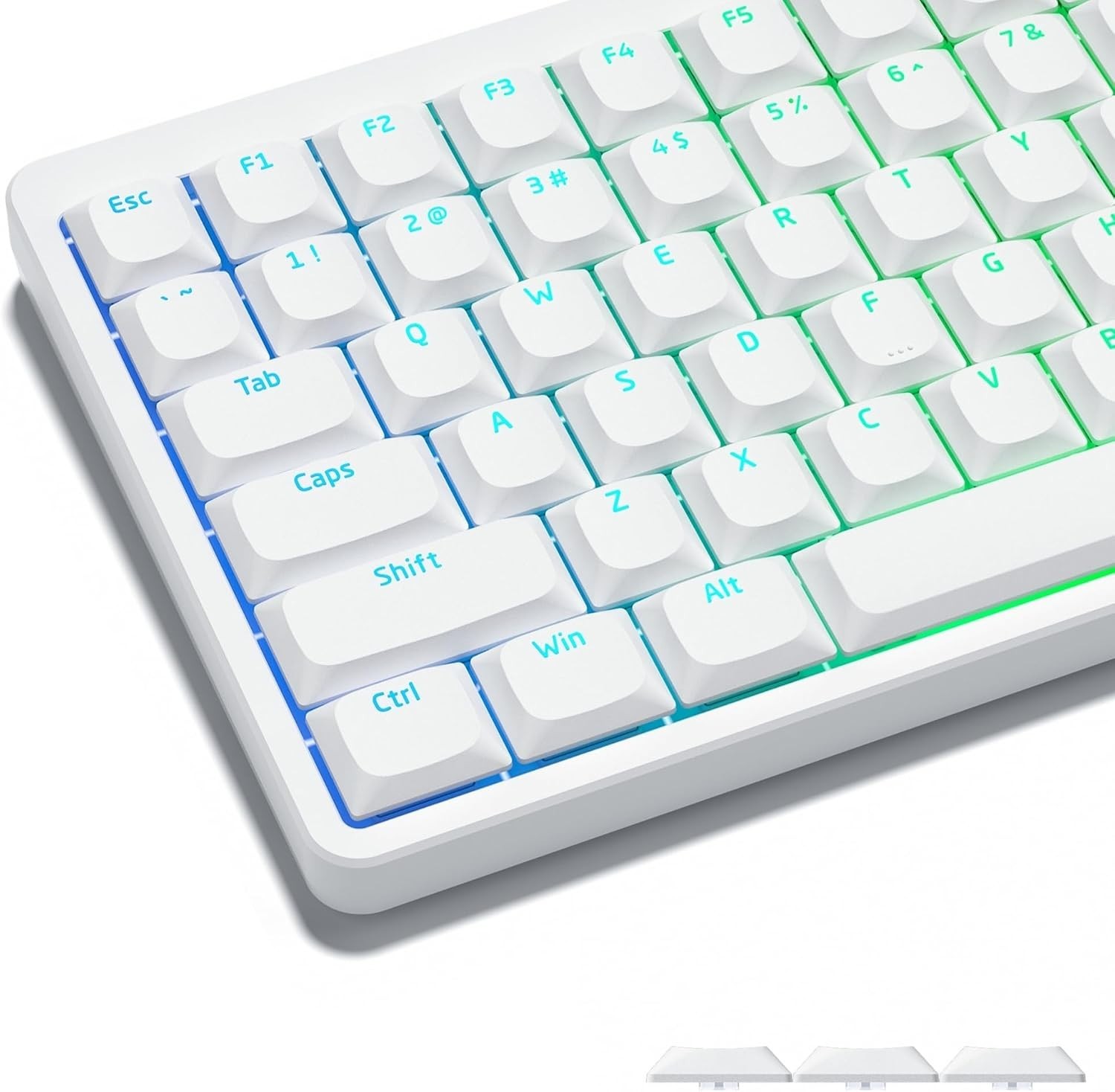 Womier Keycaps, Low Profile Keycaps, Shine Through Custom PBT Keyboard Key ca...