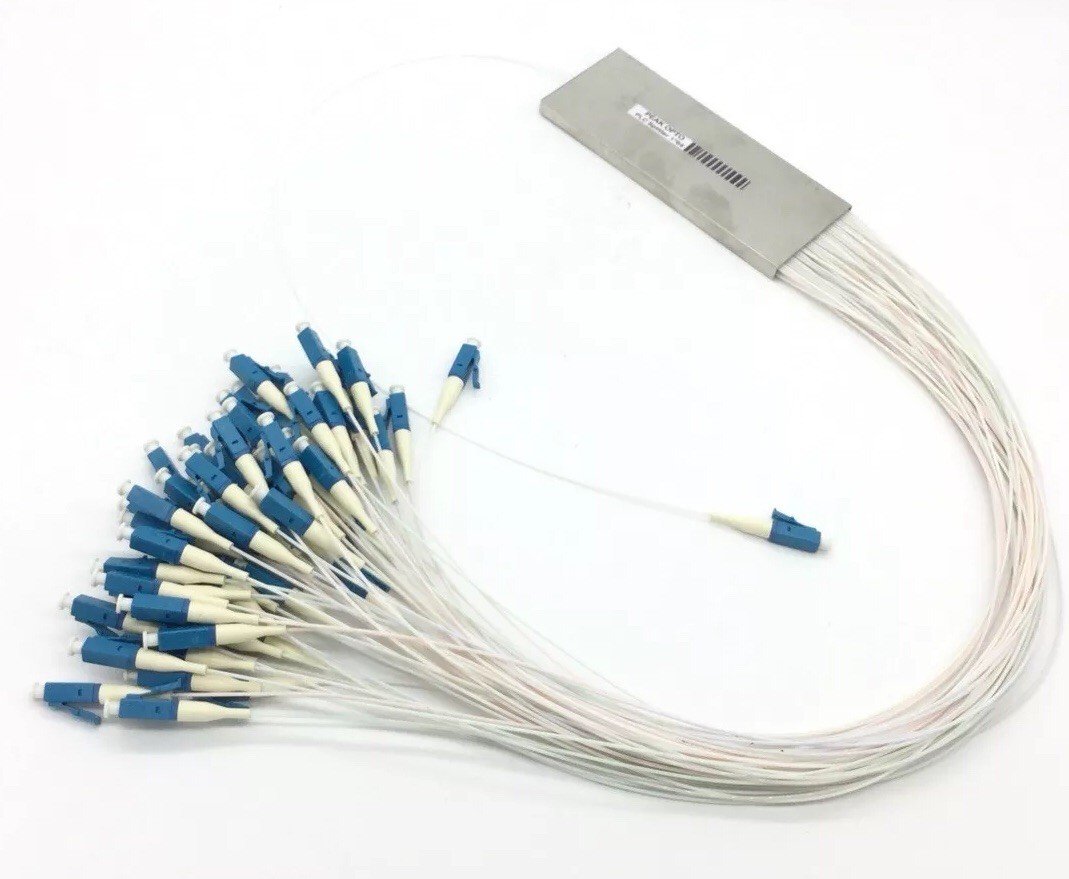 1x64 PLC Optical splitter, mini pipe-type optical splitter LC/PC, LC/UPC