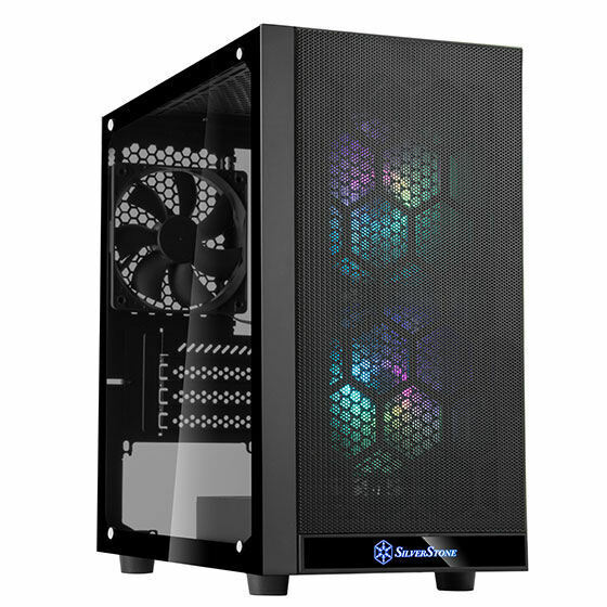 Silverstone PS15B-PRO (Tempered Glass ) ARGB FANS Mesh Front MATX Case