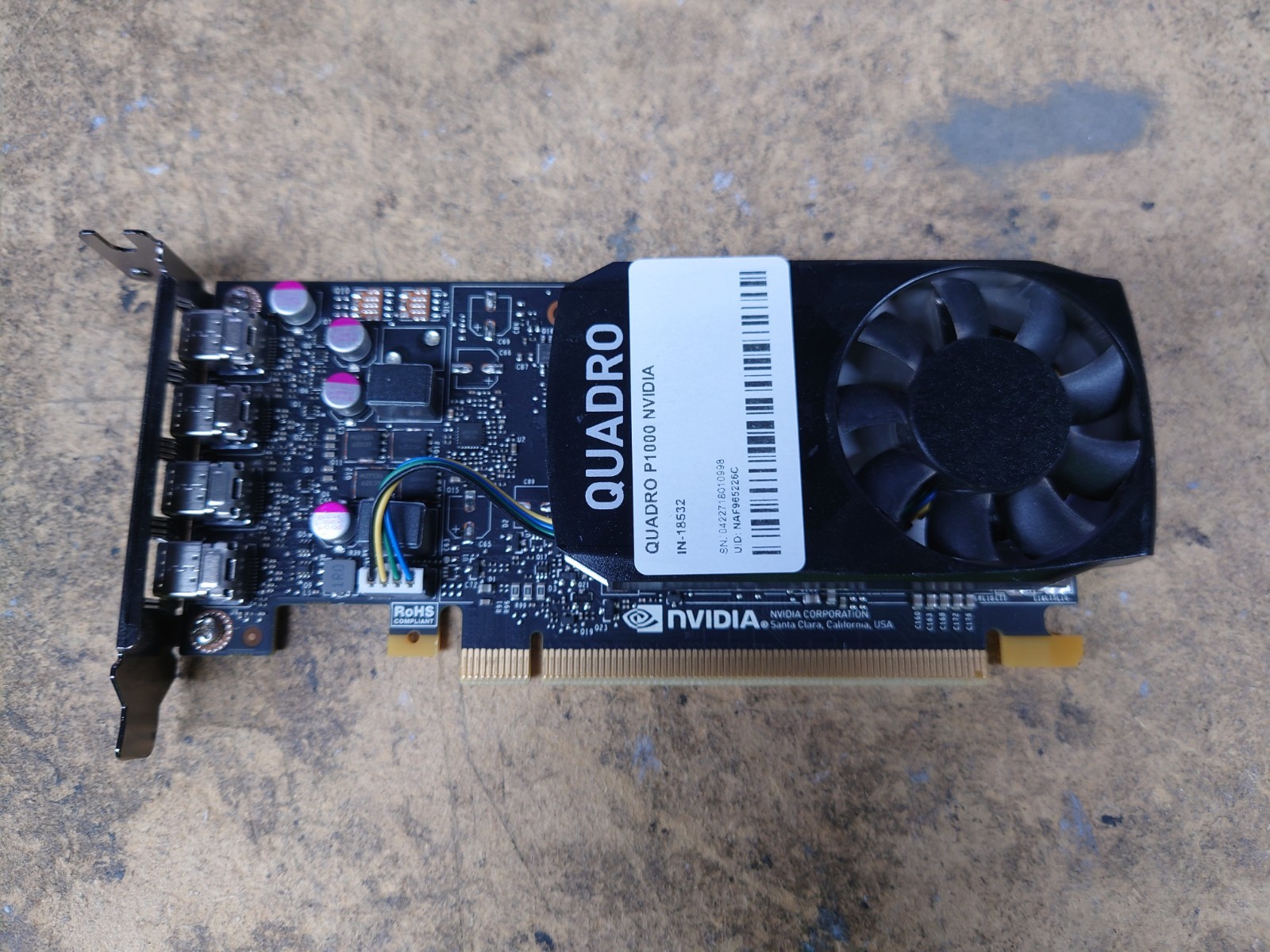 NVIDIA QUADRO P1000 GRAPHICS CARD - 4GB GDDR5 Low profile