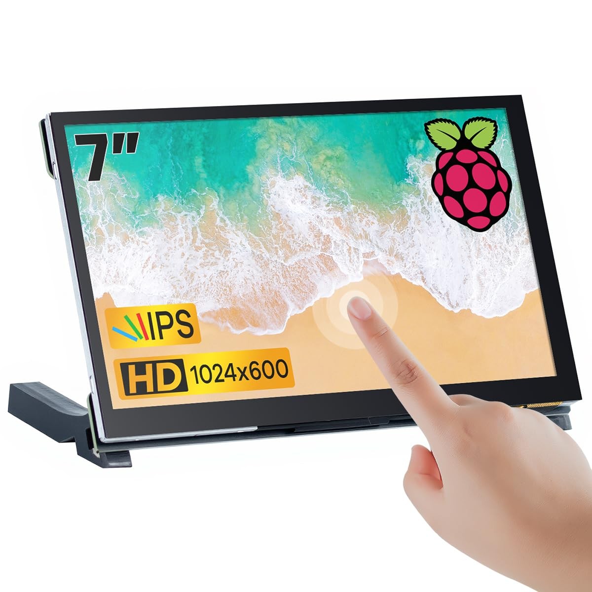 Hosyond 7 Inches Touchscreen IPS LCD Display Panel 1024×600 HDMI Capacitive T...