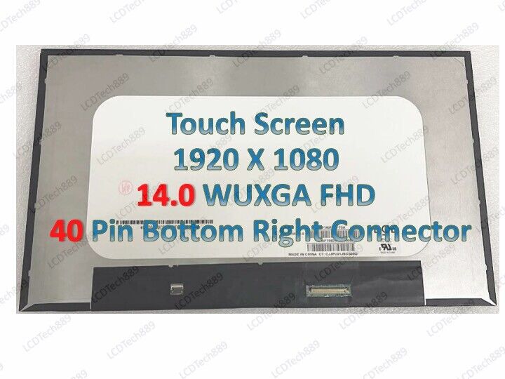 HP pn M73584-001 40pin FHD Touch LCD Screen LED *USA* FHD 1920x1080 Matte 14 in