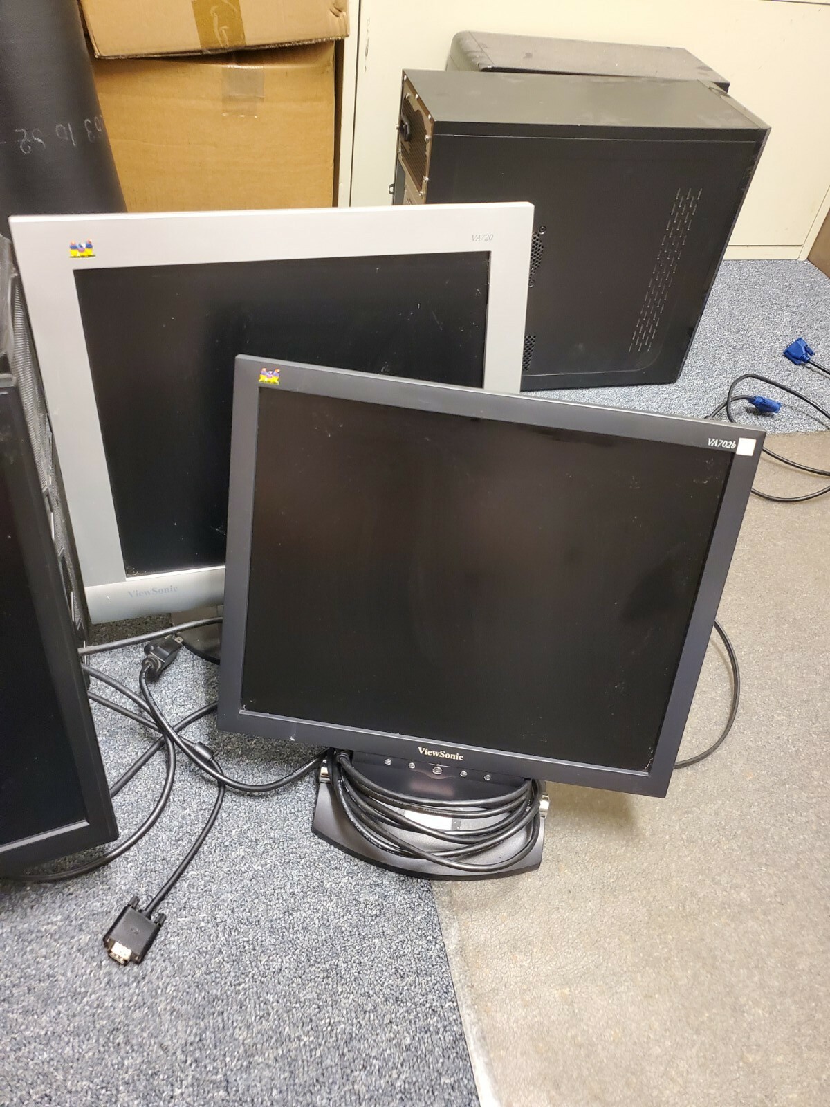 Computer Monitor and Keyboard Lot