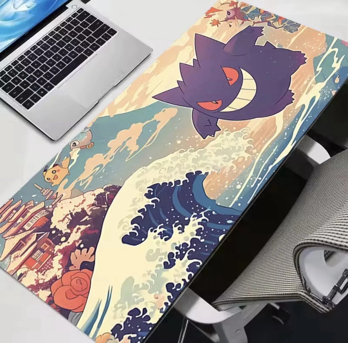 Gengar Pokemon Japan Wave Mouse Pad TCG Mimikyu Desk Mat Accessories