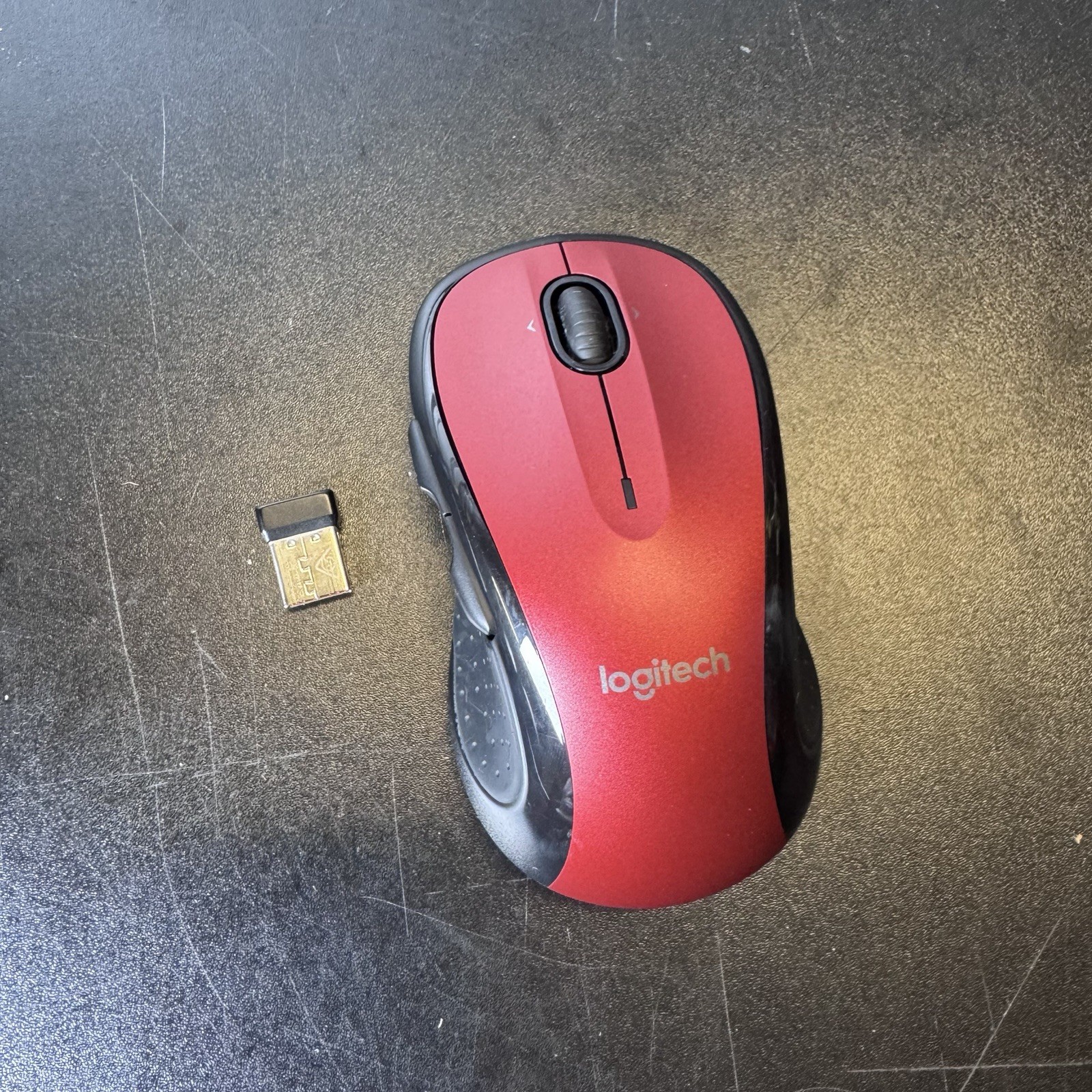 GENUINE RED Logitech M510 Wireless Computer Mouse with USB Unifying Receiver