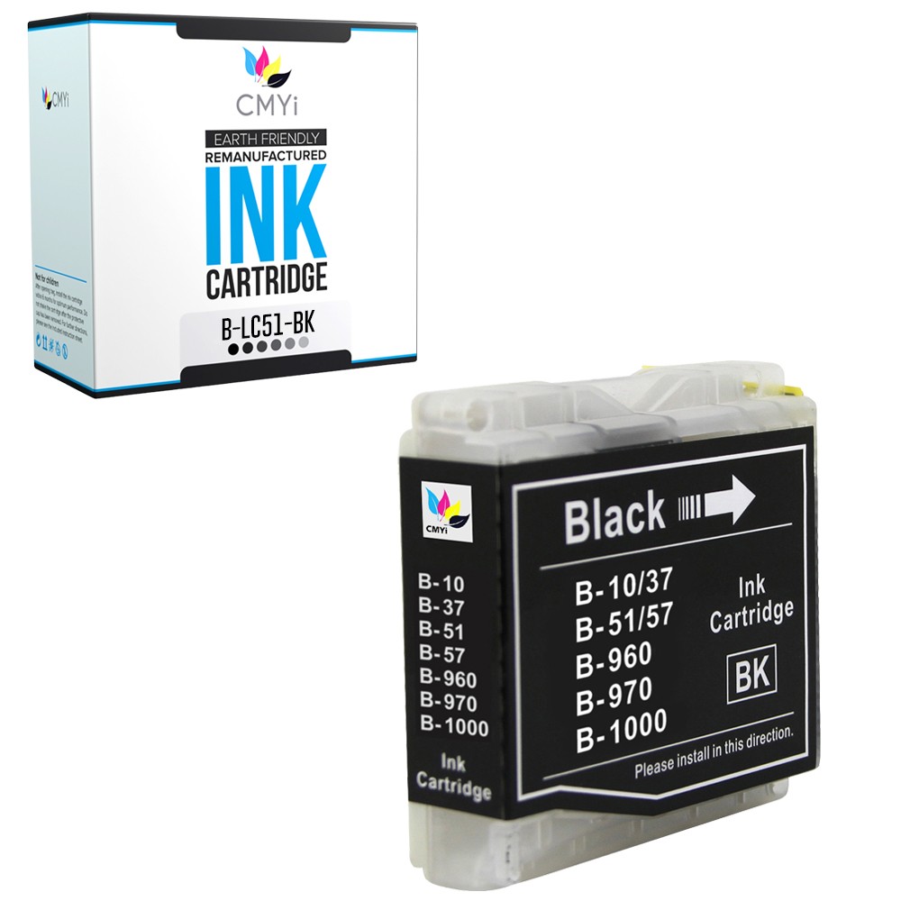 Compatible CMYi LC51 Black Ink Cartridge fits Brother DCP-130C, 330C, 350C, 353C