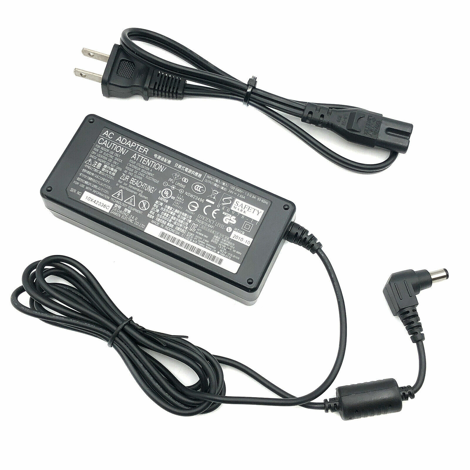 OEM Fujitsu Scanner AC Adapter 24V fi-7160 fi-7180 fi-7260 fi-7280 PA03540-K909 