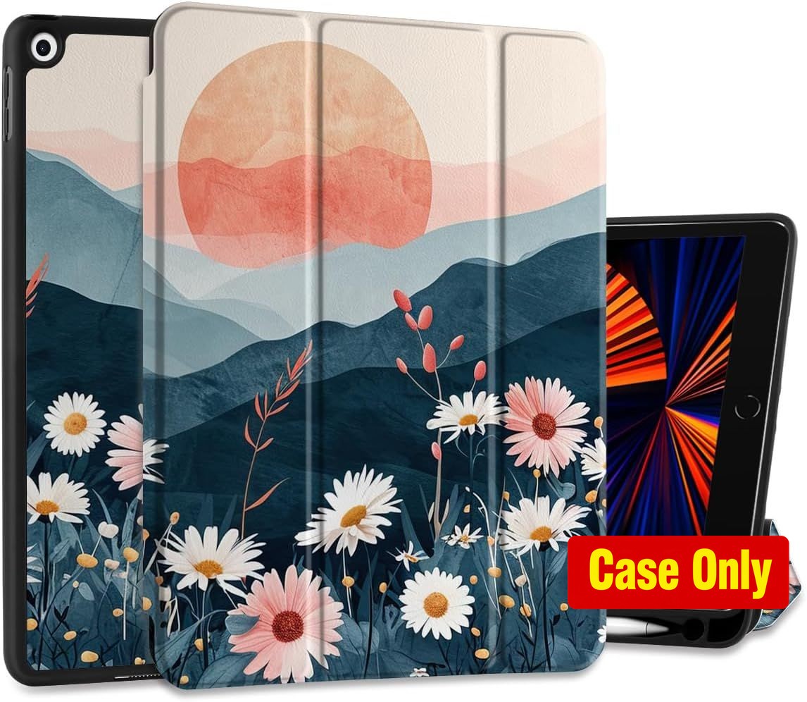 Protective Case with Slim Stand for iPad 10.2" 2019 2020 2021, Pencil Holder Inc