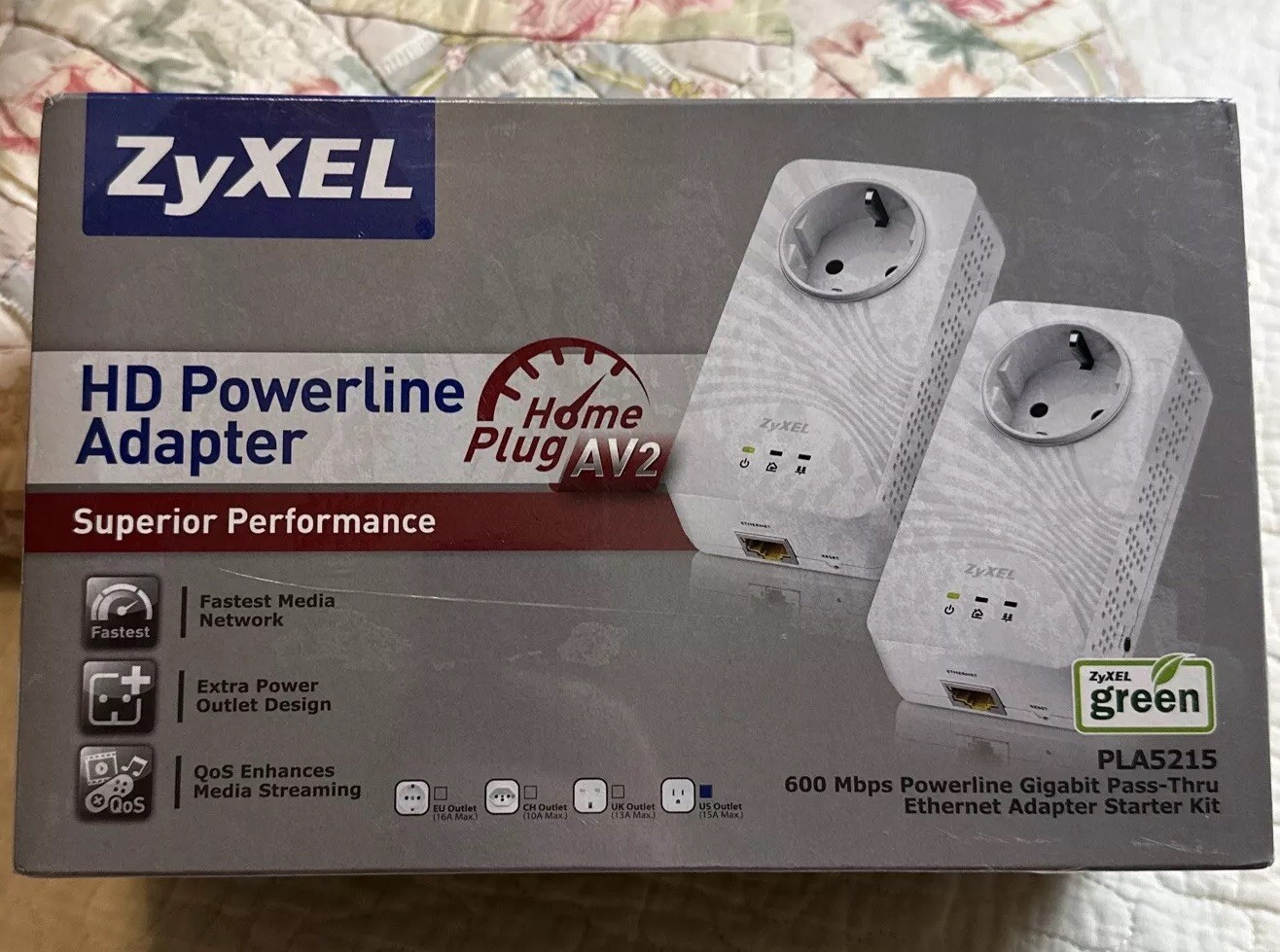 2   ZyXEL PLA5215 Powerline Adapter Ethernet Networking Extenders