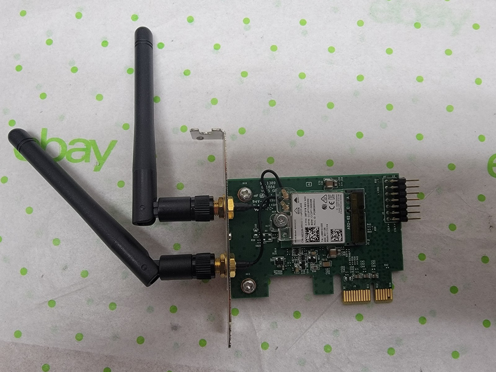 Dell 8265NGW Dual Band Wireless Low-Profile PCIe Adapter 0D8W2M & Dual Antennas