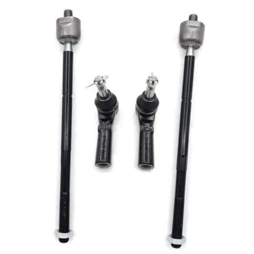 4Pcs Front Steering Inner Outer Tie Rod Ends Kit