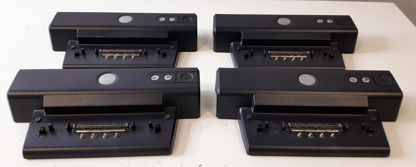 Lot of (4) Dell PR01X D/Port Advanced Port Replicators - No Power Supplies