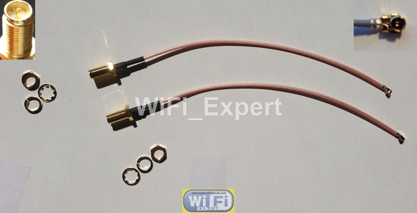 2 x 12 Inch Mini PCI IPX U.FL to RP-SMA Antenna WiFi Pigtail RG178 Cable RF USA